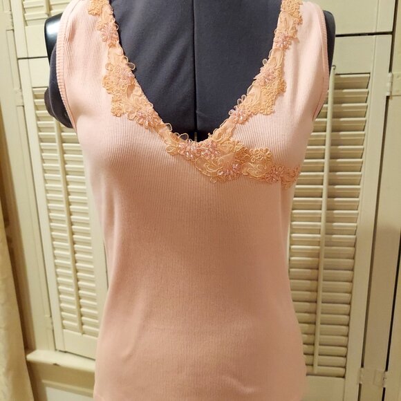 Girly Girl Tank Top Peach Size M - Picture 3 of 6